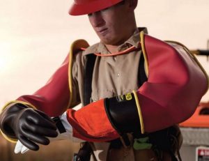 Wear Rubber Gloves When Working With Electricity